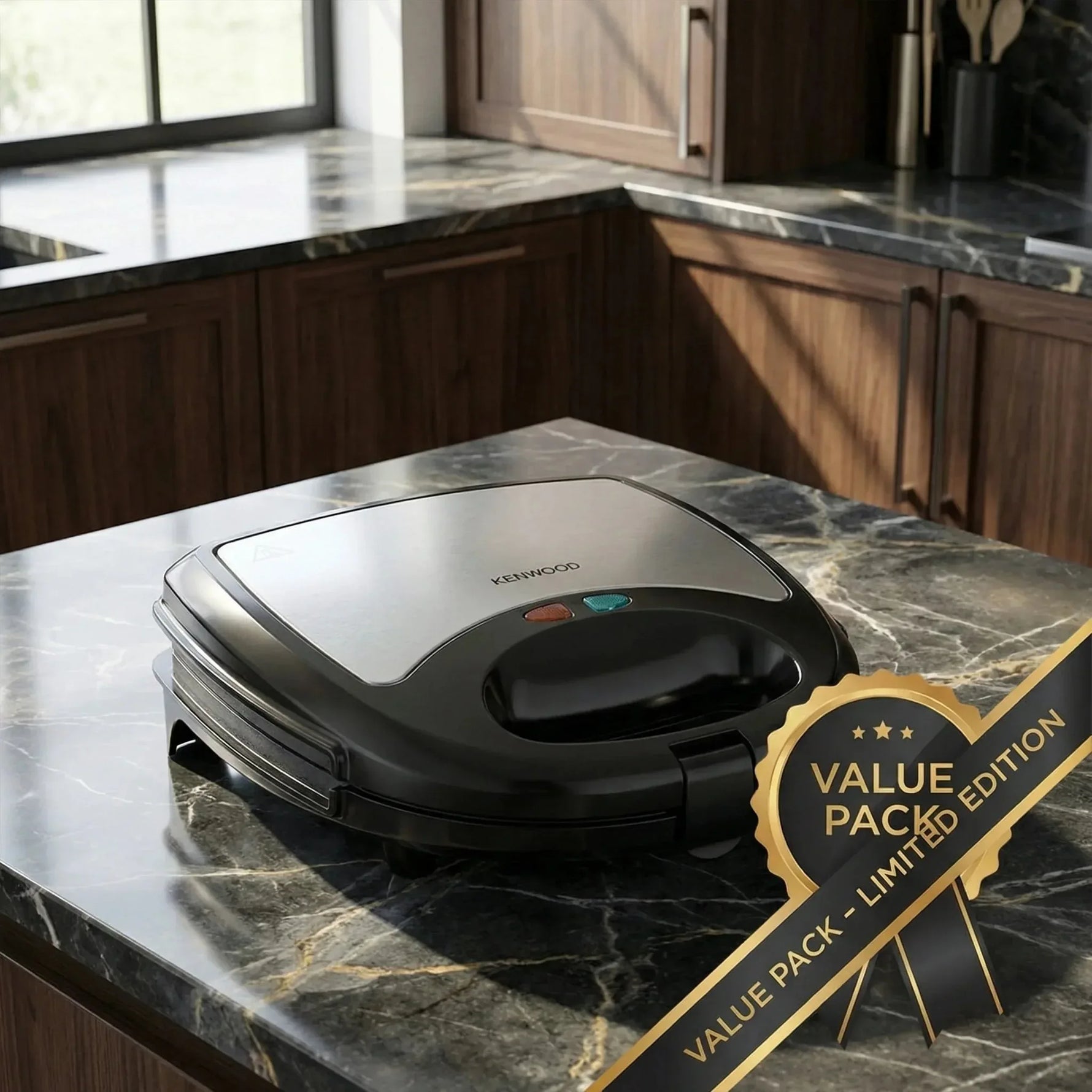 باندل صانع سندوتشات من كينوود + مضرب يدوي من كينوود - Blanco