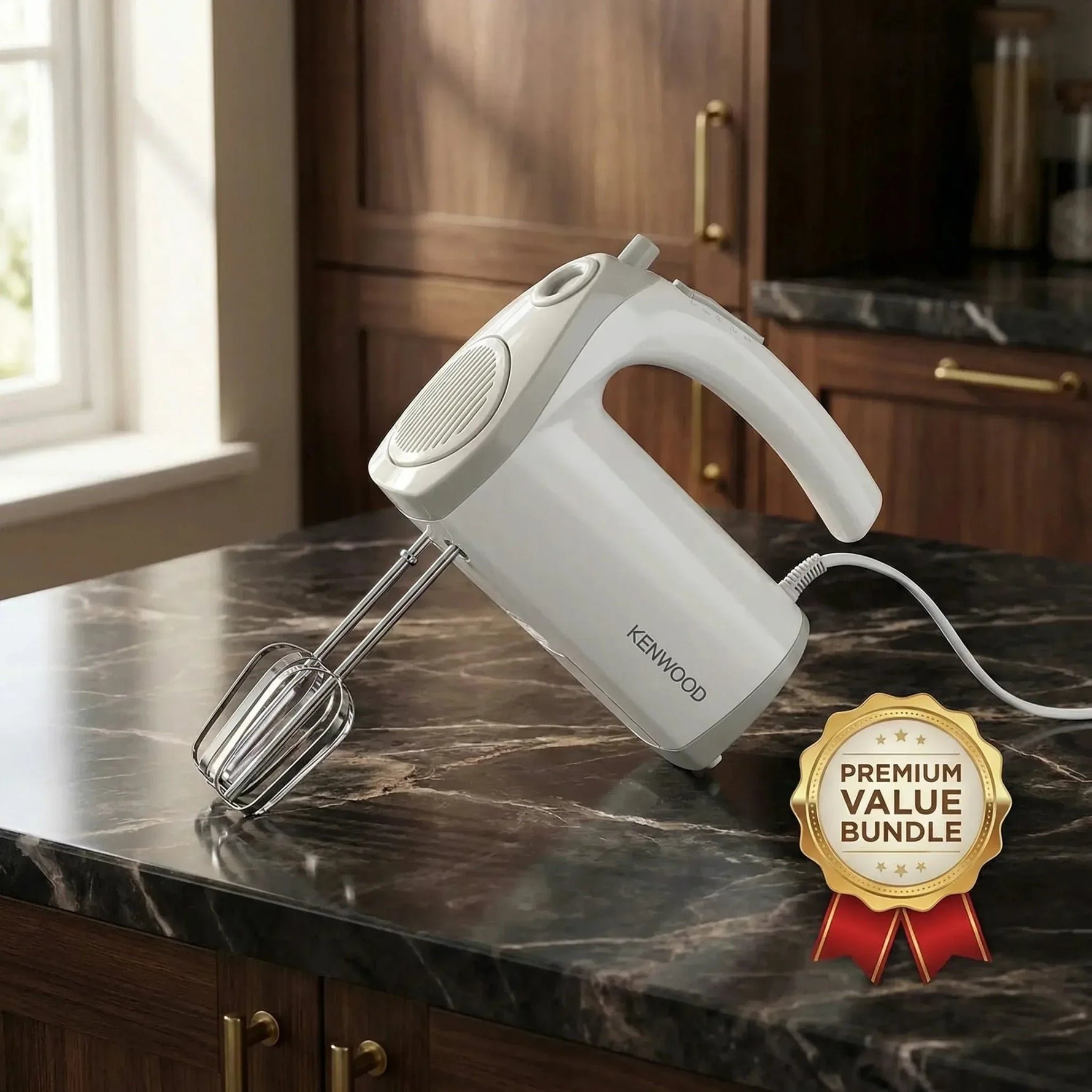 باندل صانع سندوتشات من كينوود + مضرب يدوي من كينوود - Blanco