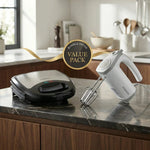 باندل صانع سندوتشات من كينوود + مضرب يدوي من كينوود - Blanco