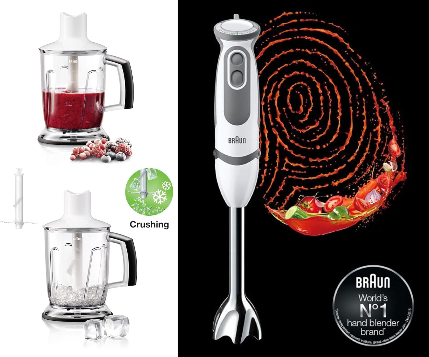 هاند بلندر براون 1000 واط - 21 سرعة ، مع ملحقات MQ5245 - Blanco