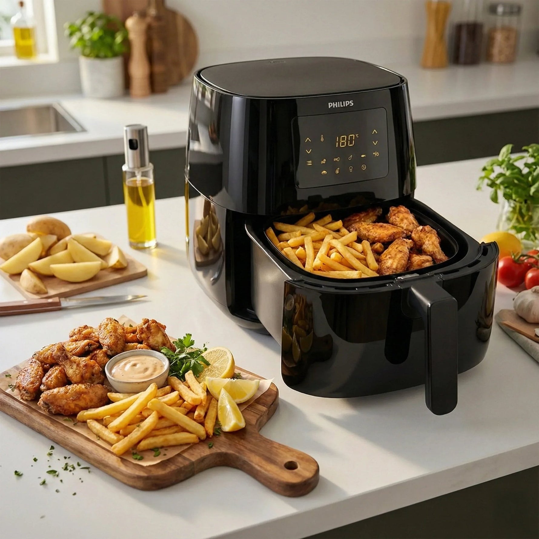 قلاية فيليبس بدون زيت سعة 6.2 لتر - شاشة لمس HD9270/90 - Blanco