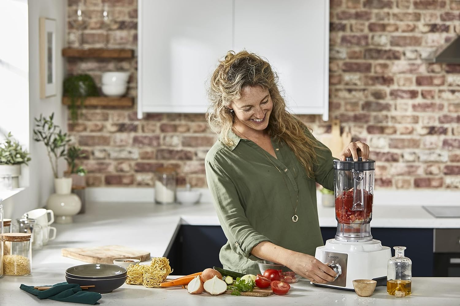 محضر طعام كينوود 1000 وات - بسعة 1.5لتر للخلاط، FDP65.750 - Blanco